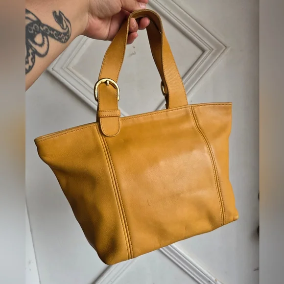 Vintage Coach Yellow Waverly Satchel 4133💛